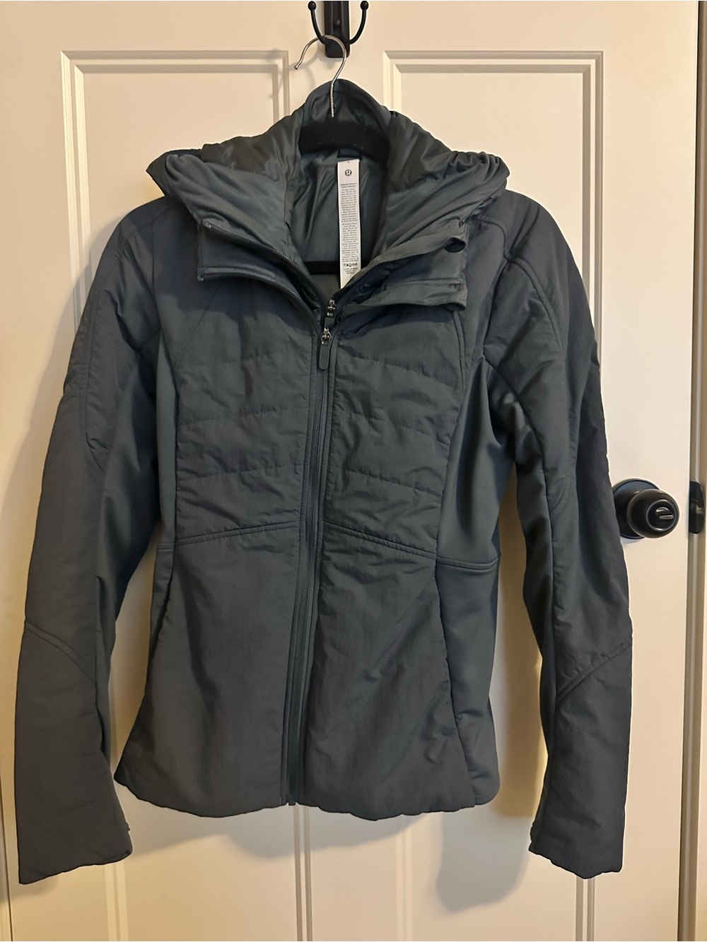 lululemon Charcoal Gray Hooded Another mile Jacket
